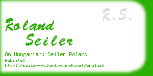 roland seiler business card